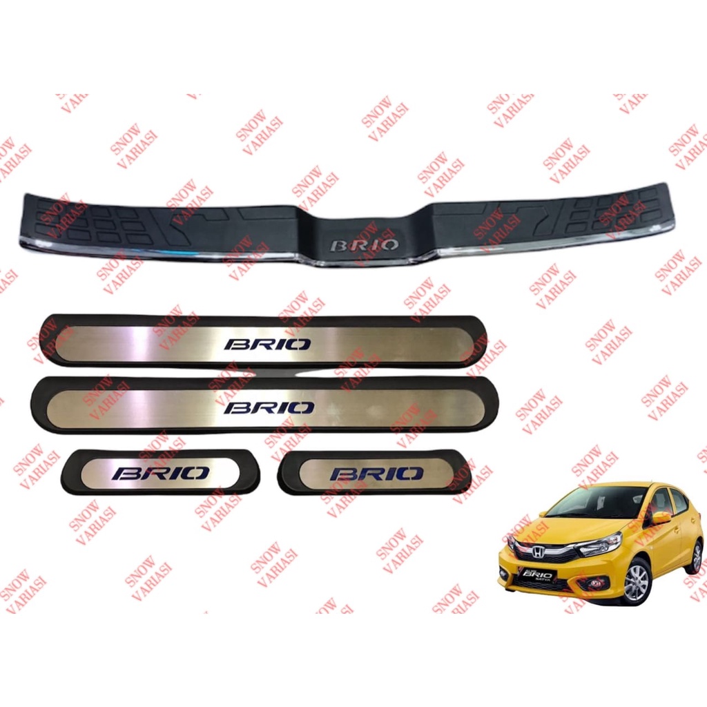 Paket Sillplate Samping Belakang Hitam Activo Sporty Brio 2018 2022 Up