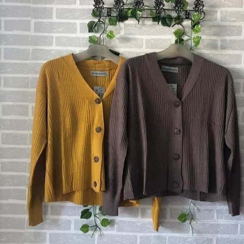 CARDIGAN RAJUT WILLY CROP/CROP RAJUT WANITA LENGAN PANJANG