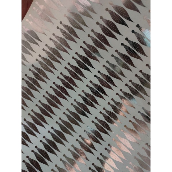 STICKER SIRIP IKAN MODEL GARIS CUTTING Warna Silver Chrome ISI 25 PASANG 50 pcs