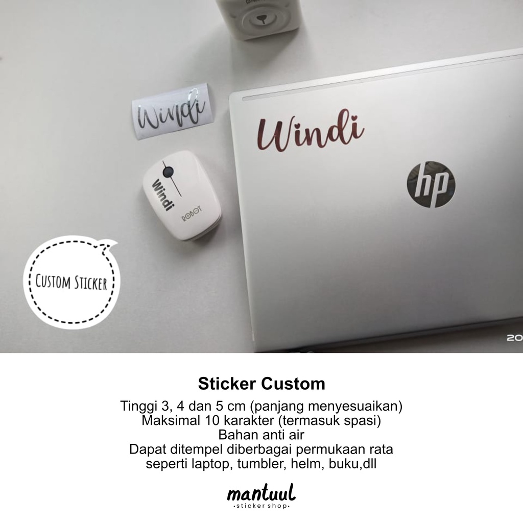 

Stiker Decal Metalik (Mengkilap) - Stiker Label Nama