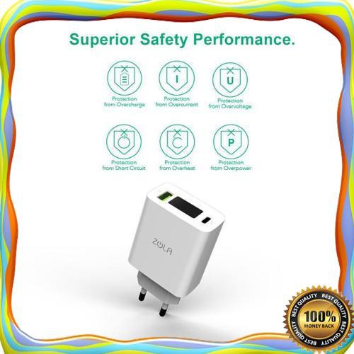 Charger Zola Turbo Max Led Display Qc 3 0 Pd For Ipad Pro Macbook Hitam