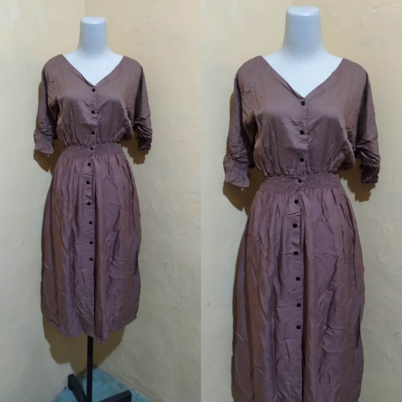 dress andin kancing | dress bali | daster andin