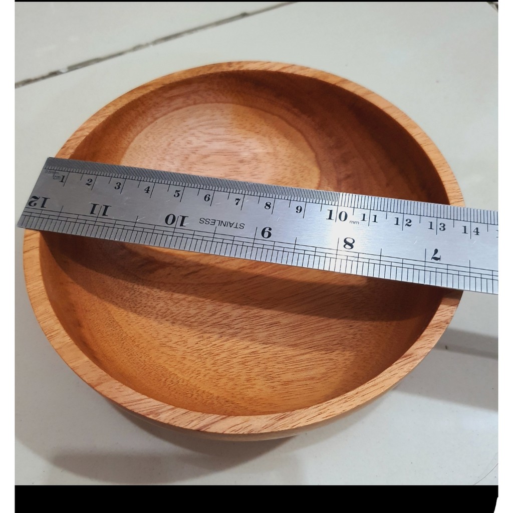 WOODEN BOWL /Mangkuk Mangkok dessert Kayu Mahoni MEDIUM 14 CM TERMURAH