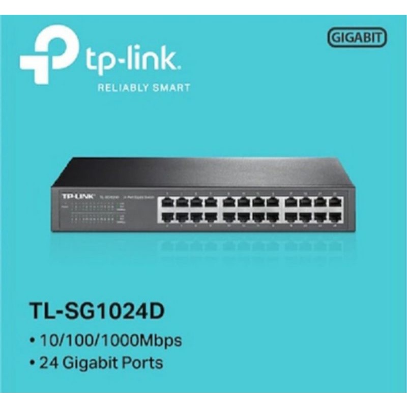 TPLink 24 Port TL-SG1024D Gigabit Desktop/Rackmount Switch hub