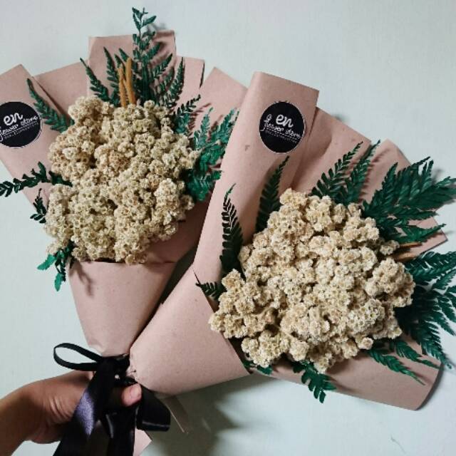 Ed60 Edelweis Flower Bouquet Hadiah Wisuda Bunga Wisuda Bunga Edelweis Shopee Indonesia