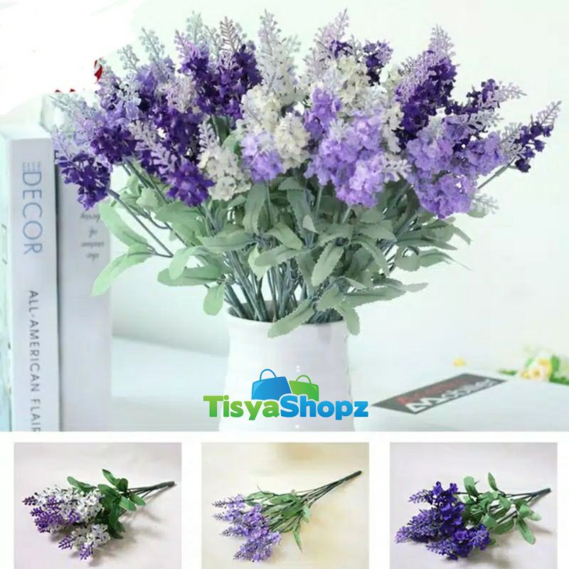 Bunga LAVENDER MINI Artificial / Bunga Plastik Hiasan Dekorasi-1