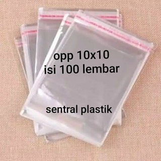 

Plastik OPP Bening Lem Perekat 10x10