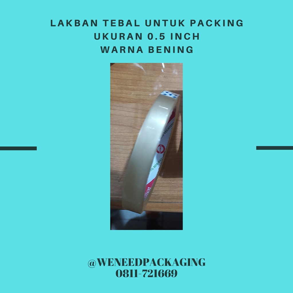 

Lakban Bening 0.5 inch / Tebal / (packaging tape)