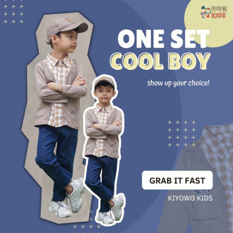 Afsheenastore Set Cool Boy By Kiyowo / Ready Size 10