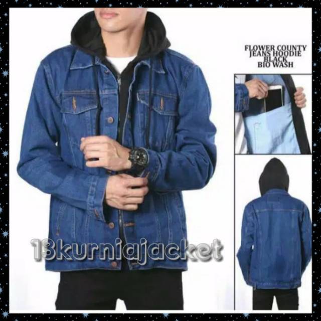 Jaket Jeans Levi's Polos Premium Aril / Jeans Denim Pria Cowok Levis  Dilan Ariel Noah