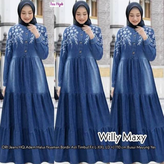 GAMIS MAXY JEANS WANITA TRENDY KEKINIAN