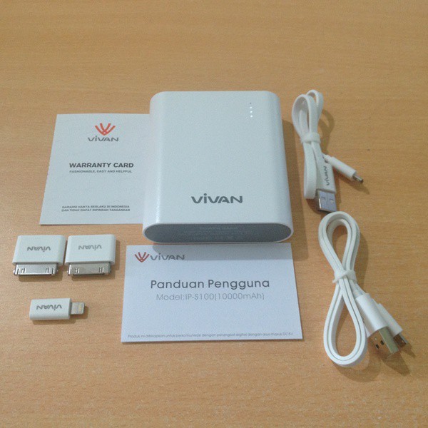 PROMO POWERBANK VIVAN IP-S100 / IPS100 10000MAH 2OUTPUT GARANSI RESMI 1TAHUN TERLARIS