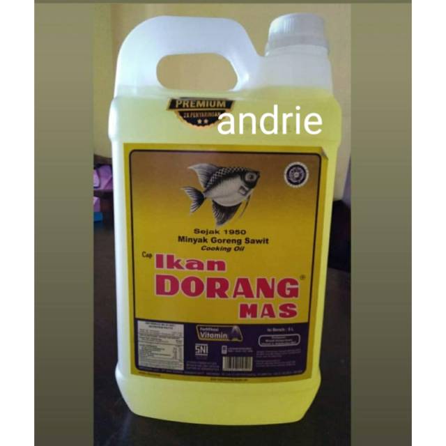 

Minyak goreng ikan dorang 5 liter