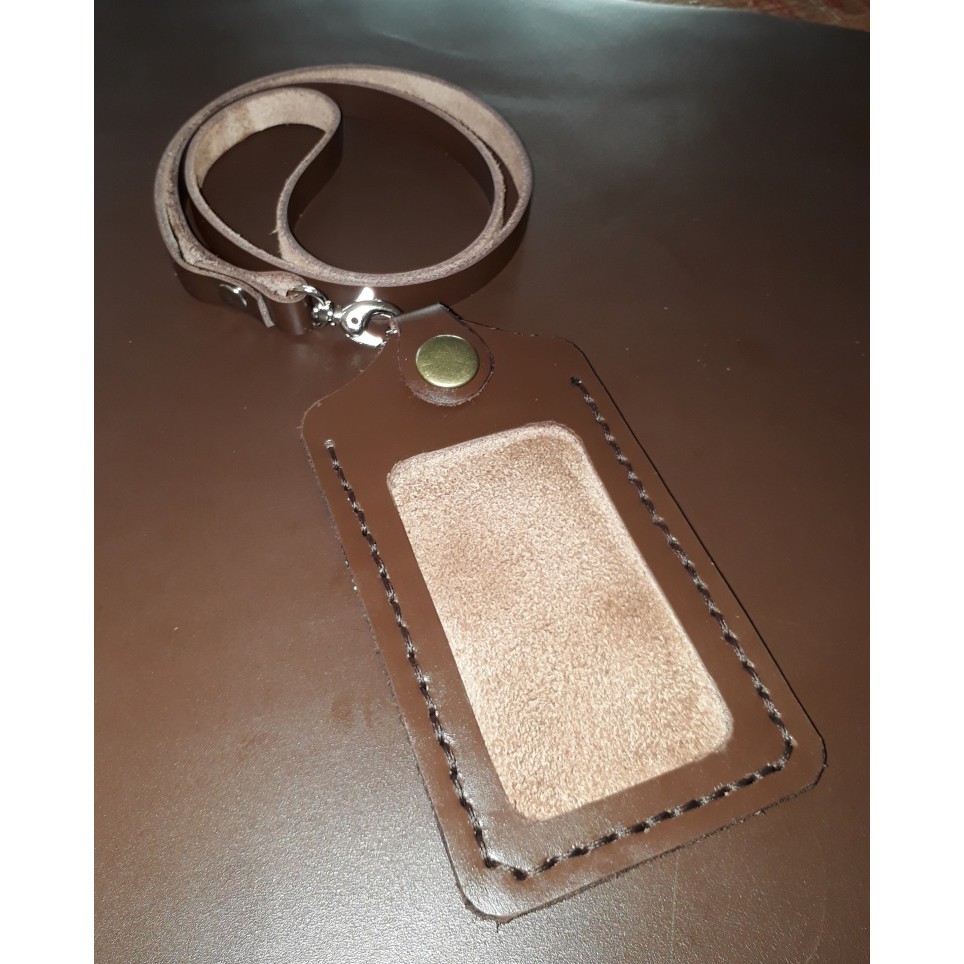 

ID Card Holder Leather Kulit / Name Tag