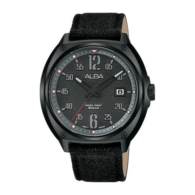 Jam Tangan Pria Alba AS9J37 Nylon Analog Watch Original AS9J37X1
