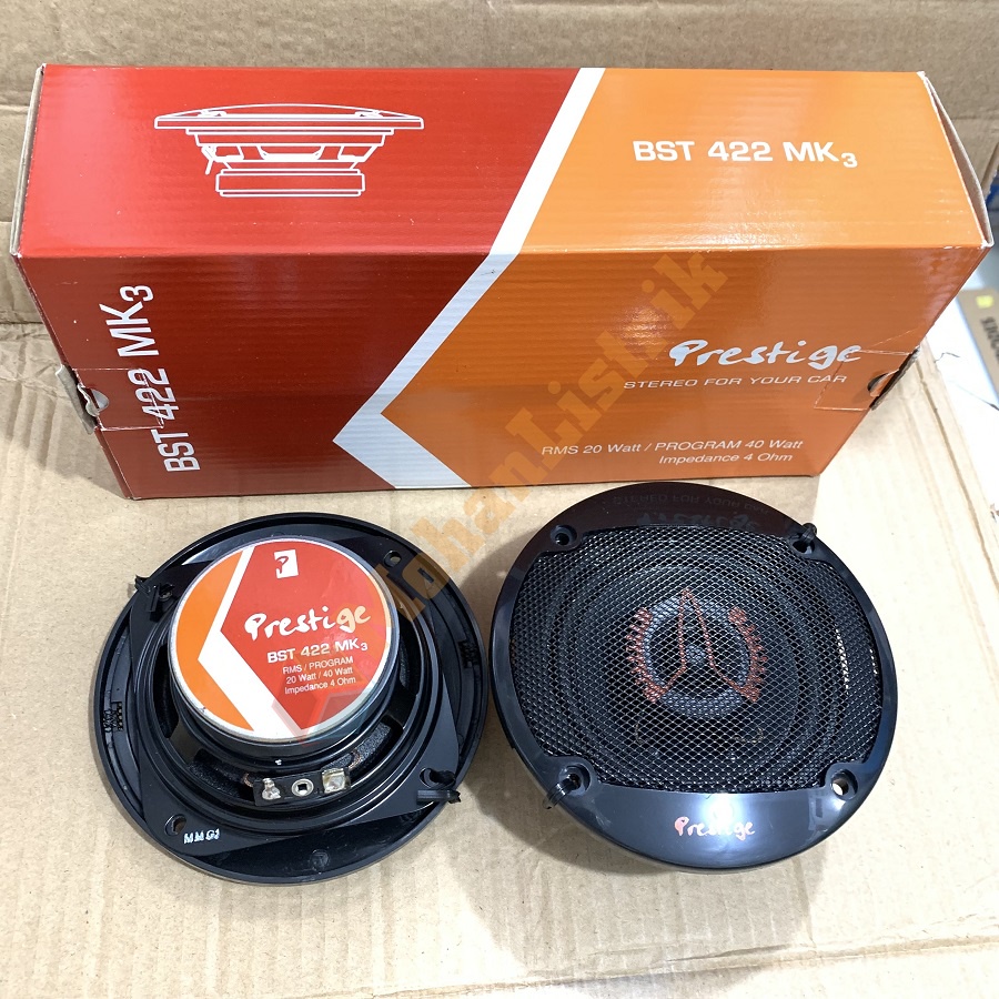 Speaker Mobil BST Prestige 4&quot; 4 Inch 40 Watt 40W 2 Way Suara Jernih 1 Pasang