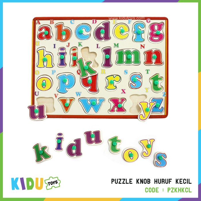 Mainan Anak Puzzle Knob Huruf (PART 2) Kidu Toys