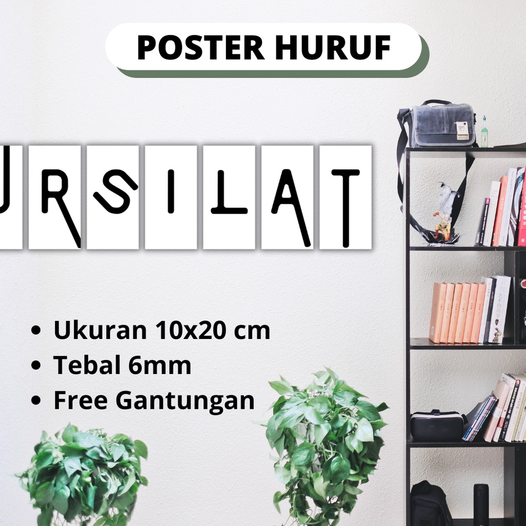 Jual Poster Dinding Huruf Alphabet Dengan Gantungan Tipe 2 Poster