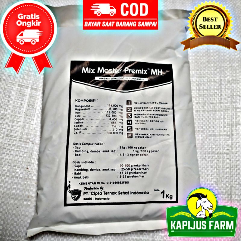 Mineral Hitam Ternak Sapi Kambing / Obat Lumpuh Sapi