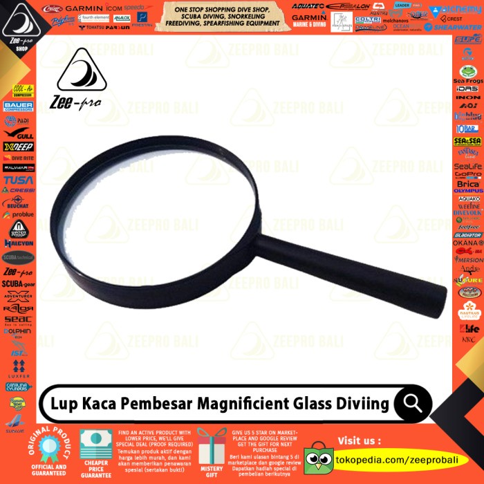 

Magnifying Glass Lensa Kaca Pembesar Dive Lup Magnifier Selam Diving