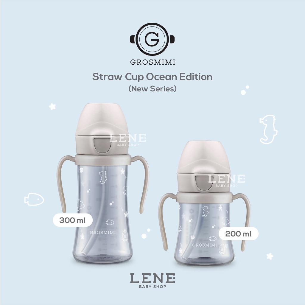 Grosmimi Straw Cup Ocean Edition 200ml &amp; 300ml