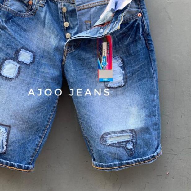 ֍ Celana Pendek Import Pria 501 Sobek Fashion Made In Vietnam 🇻🇳 BestSeller ✰