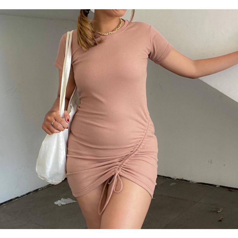 DRES SERUT/DRES WANITA/DRES RIB SERUT