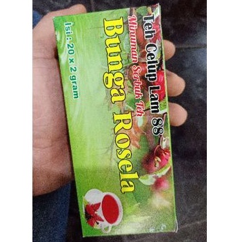 bunga rosela merah celup