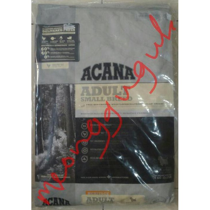 Harga Termurah ACANA -New aADULT SMALL BREED 6kg (Grain Free)