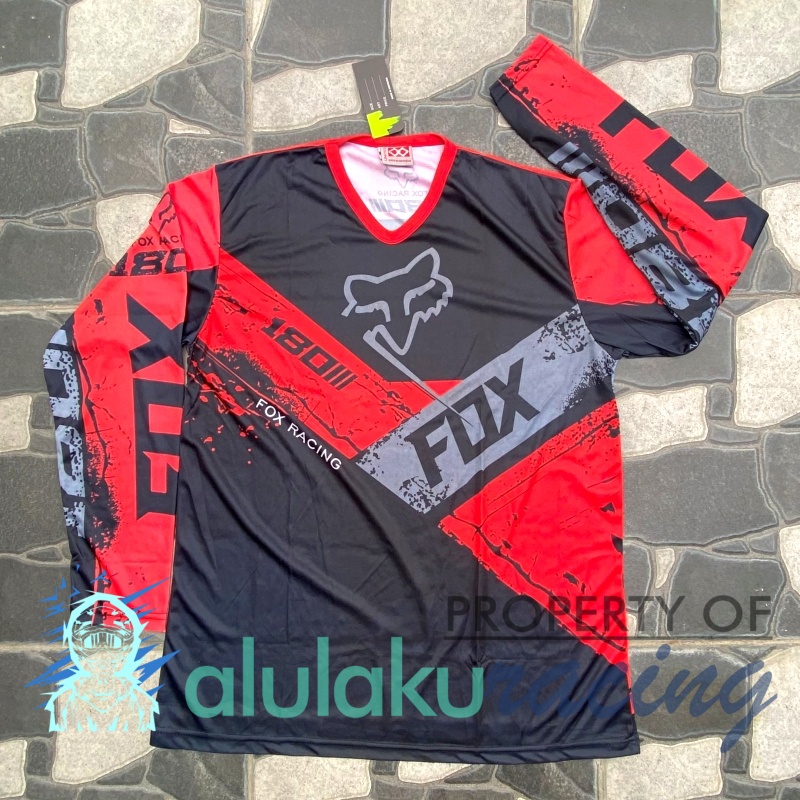 Jersey, Celana, Sarung Tangan &amp; Sepatu Fullprint with Protectors Fullset MX Trail Motocross - Paket Bundling FOCTFG150303-F41