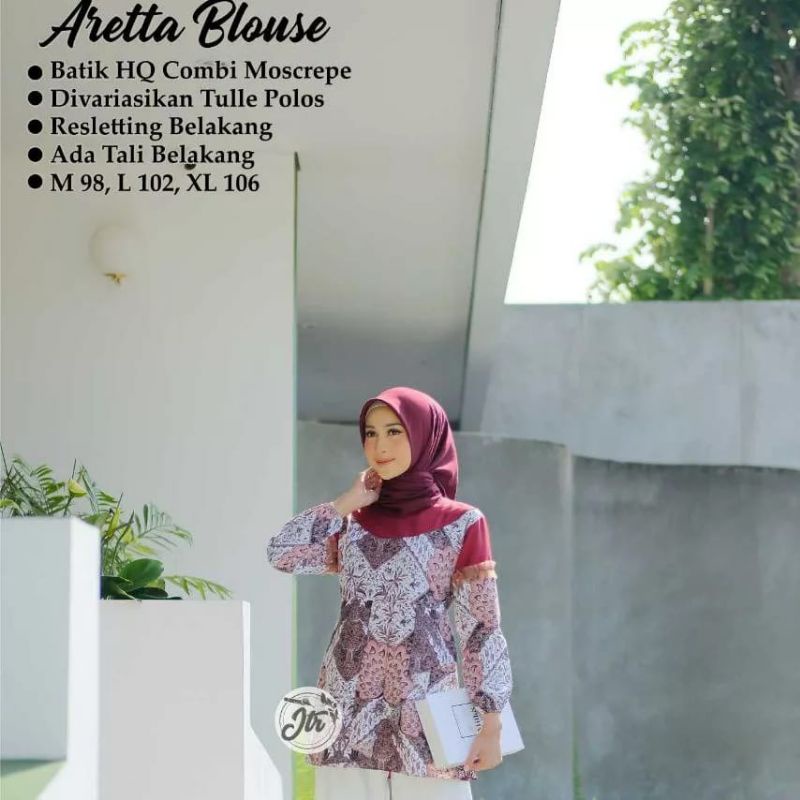 maw_arbatik BLOUSE BATIK WANITA/ATASAN WANITA/BLOUSE BATIK RUFFLE