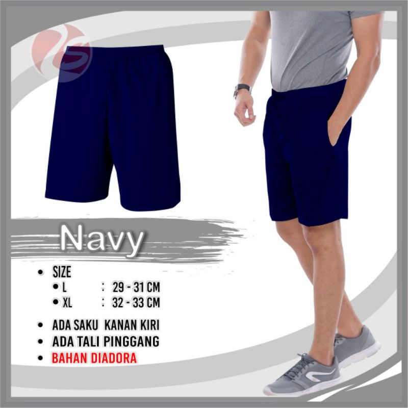 Celana pendek polos hitam putih navi kuning training pendek putih celana tes masuk polisi tni shorts pants plain black yellow navy pink fanta white training polos bawahan olahraga pria wanita jember sport online jawa timur