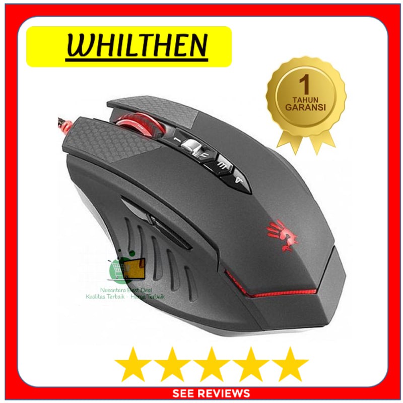 TERMURAH BLOODY GAMING MOUSE T70A TERMINATOR, INFRARED, MACRO, WIRED, ORI