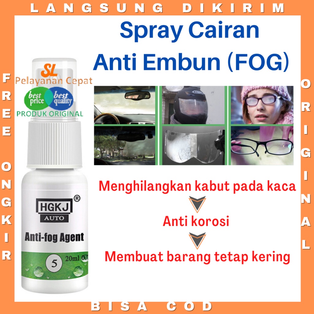 Pembersih Kacamata Anti Embun Spray Anti Fog Kaca Mobil Serbaguna Anti Kabut Waterproof Liquid