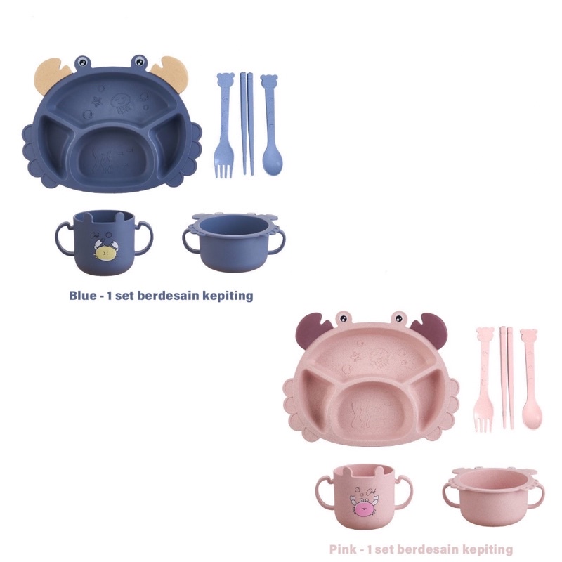 PIKAKOALA - PIRING MAKAN ANAK 1 SET KEPITING