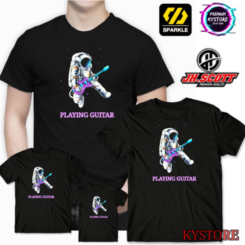 Kaos distro Astronot Cotton Combad 30s Edisi Famili - S,M,L,XL,XXL