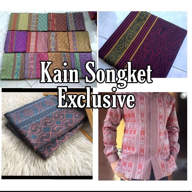 Tenun Songket Exclusive Songket Baron Dua Warna Songket Dua Dimensi