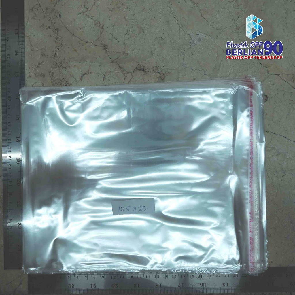 

20,5X23 CM PLASTIK OPP (SEAL/LEM) TEBAL 20 MIC ASLI / PLASTIK KEMASAN