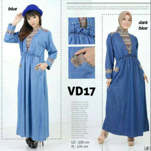 KH- Gamis VD-17 BAHAN JEAns