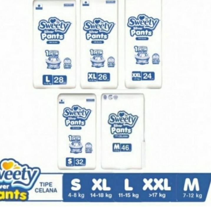 ✧Murah Banget➘ Sweety silver pants S32 M30 pcs ,L28pcs ,xl 26 pcs, XXL 36pcs,XXL 24 pcs Kemasan ecom