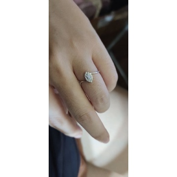 CINCIN AMERO WHITEGOLD BAGUETTE 17k