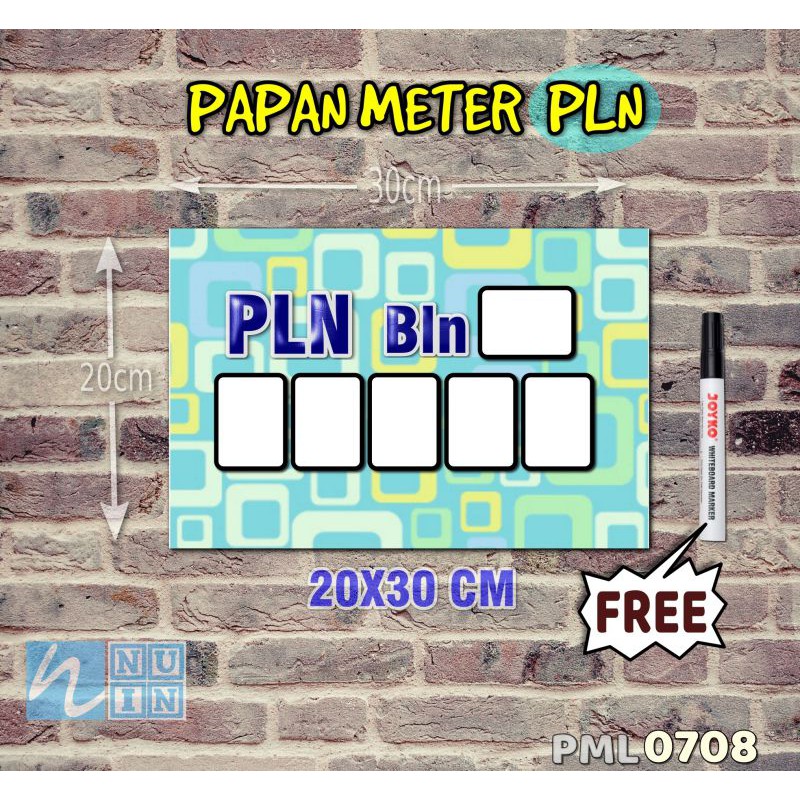 

Nuin Papan Meter Listrik PLN PAM motif Unik - Pastel 08