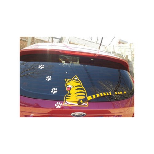 Stiker Tempelan Mobil Kucing Lucu Ekor Wiper Goyang Moving Tail