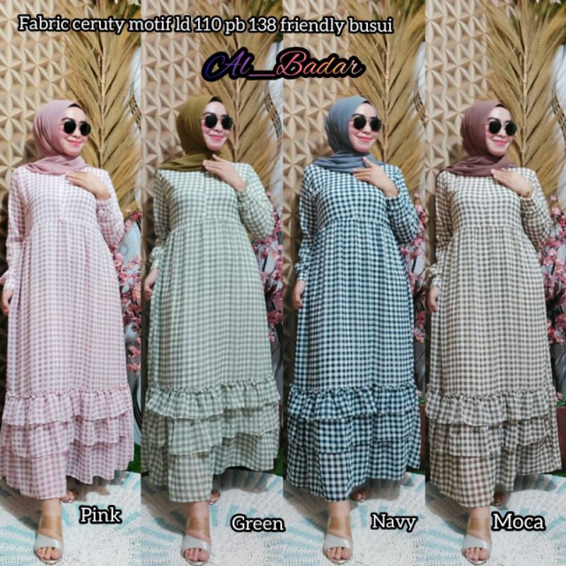 GAMIS CRUTY UMPAK MOTIF KOTAK2 TERBARU