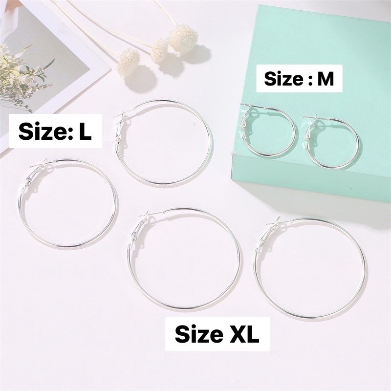 anting hoops ring besar gypsi anting ring besar stainless titanium hos