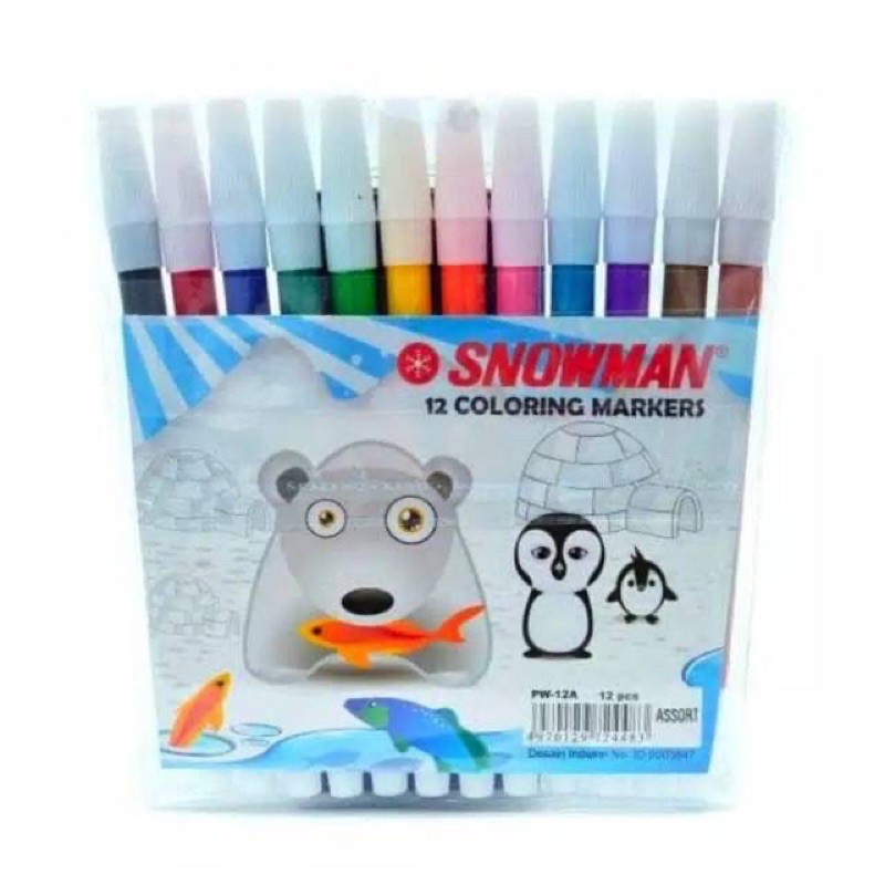 

Spidol Snowman Coloring Marker Isi 12