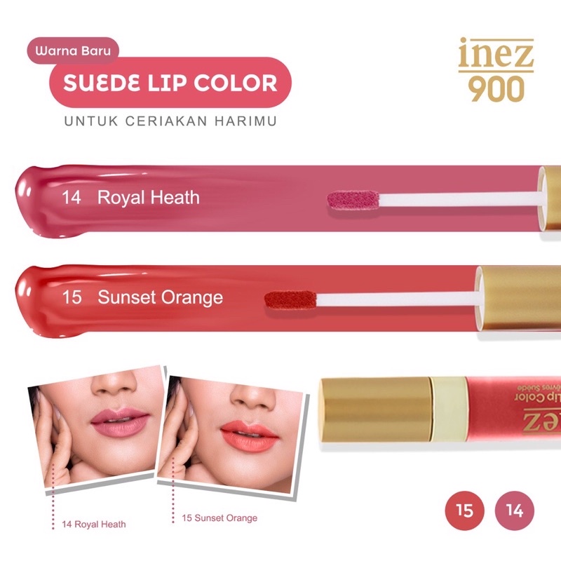 Inez 900 Suede Lip Color / Lip Cream Matte Inez 100% ORIGINAL