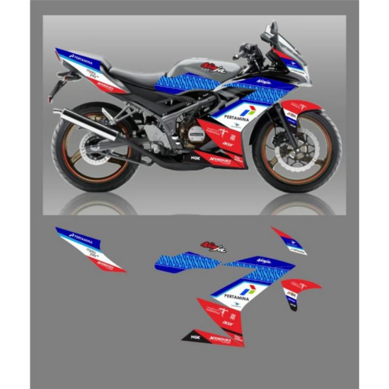 STICKER DECAL STRIPING NINJA RR NEW SE 2015-STICKER VARIASI LIS BODY KAWASAKI NINJA RR SE 2015 MANDA