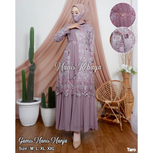 GAMIS SELENDANG TUTU CERUTY - GAMIS BROKAT - GAMIS MUSLIM - GAMIS KEKINIAN