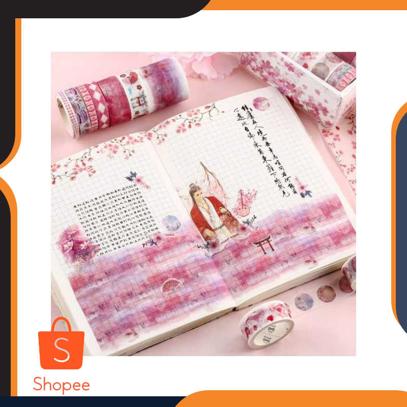 

Moonovol Lakban Stiker Hias Buku Diary Album Tape 10 Roll TH0100